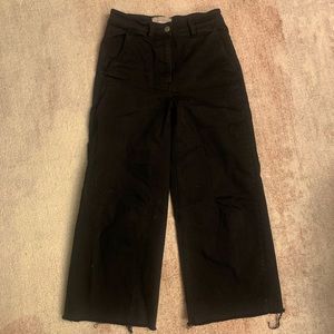 Everlane Wide Leg Crop Pant Black 139393